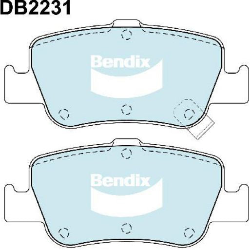 Bendix General CT Brake Pad Set Rear DB2231 GCT