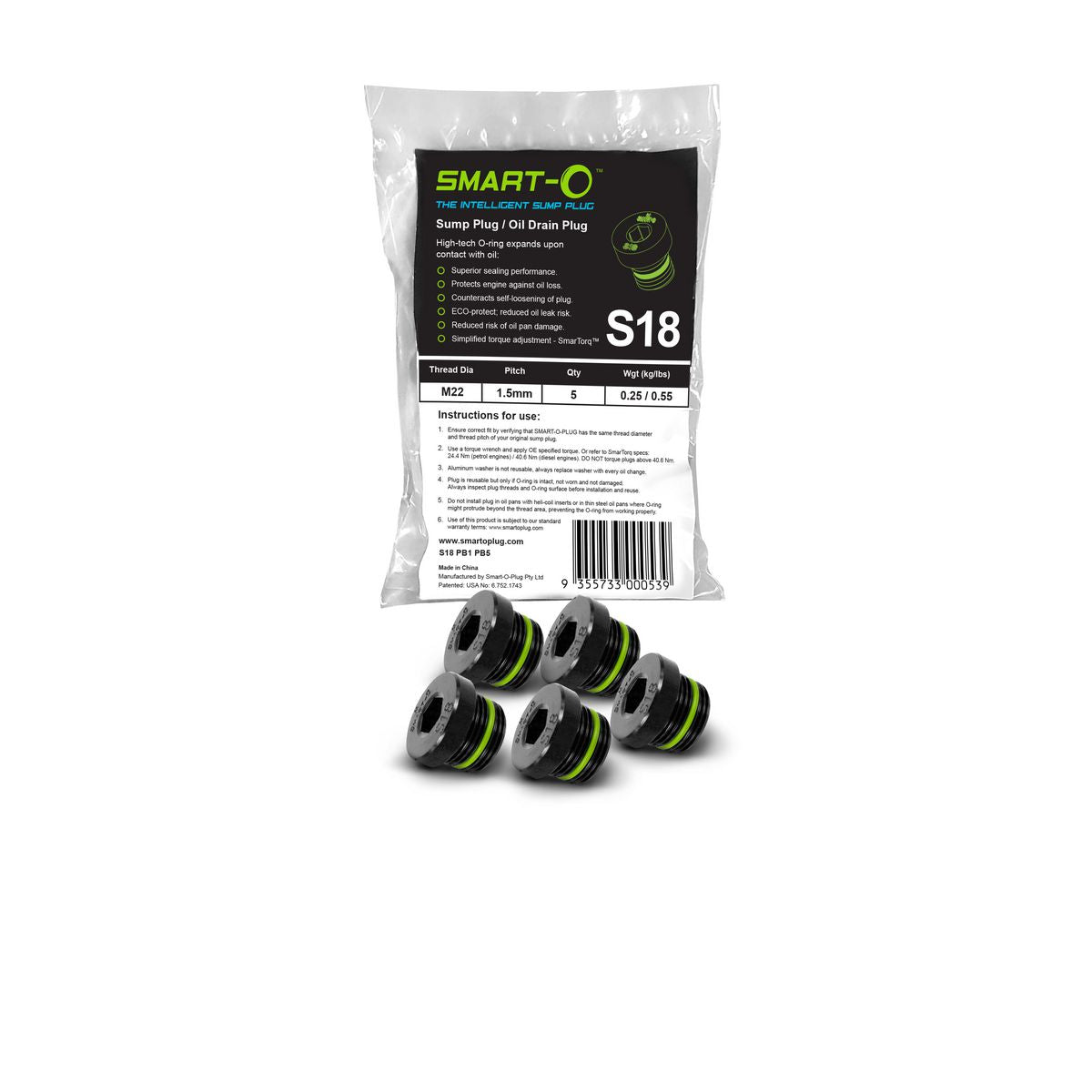 Smart-O Sump Plug S18BP1