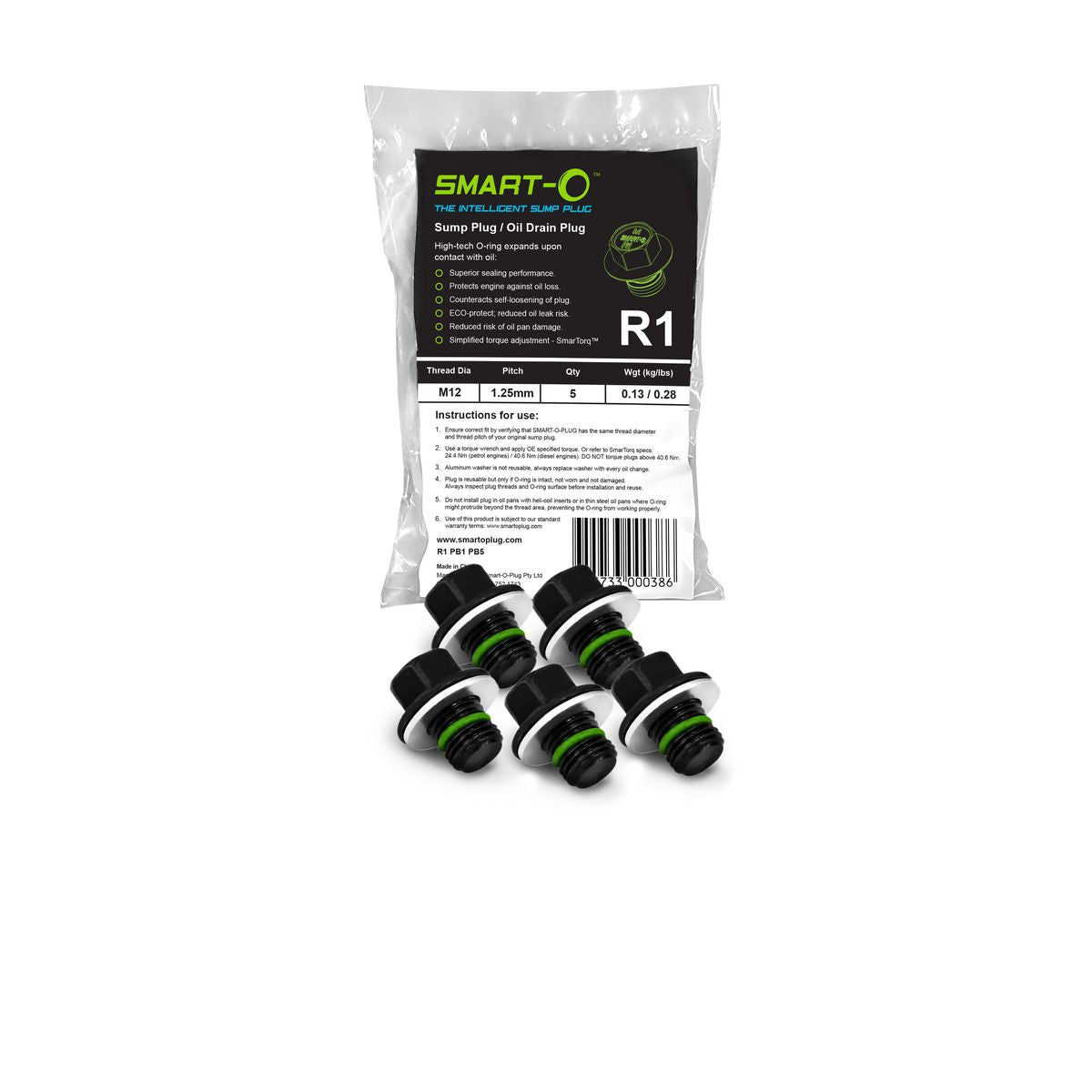 Smart-O Sump Plug Bulk 5 Pack R1PB1PB5