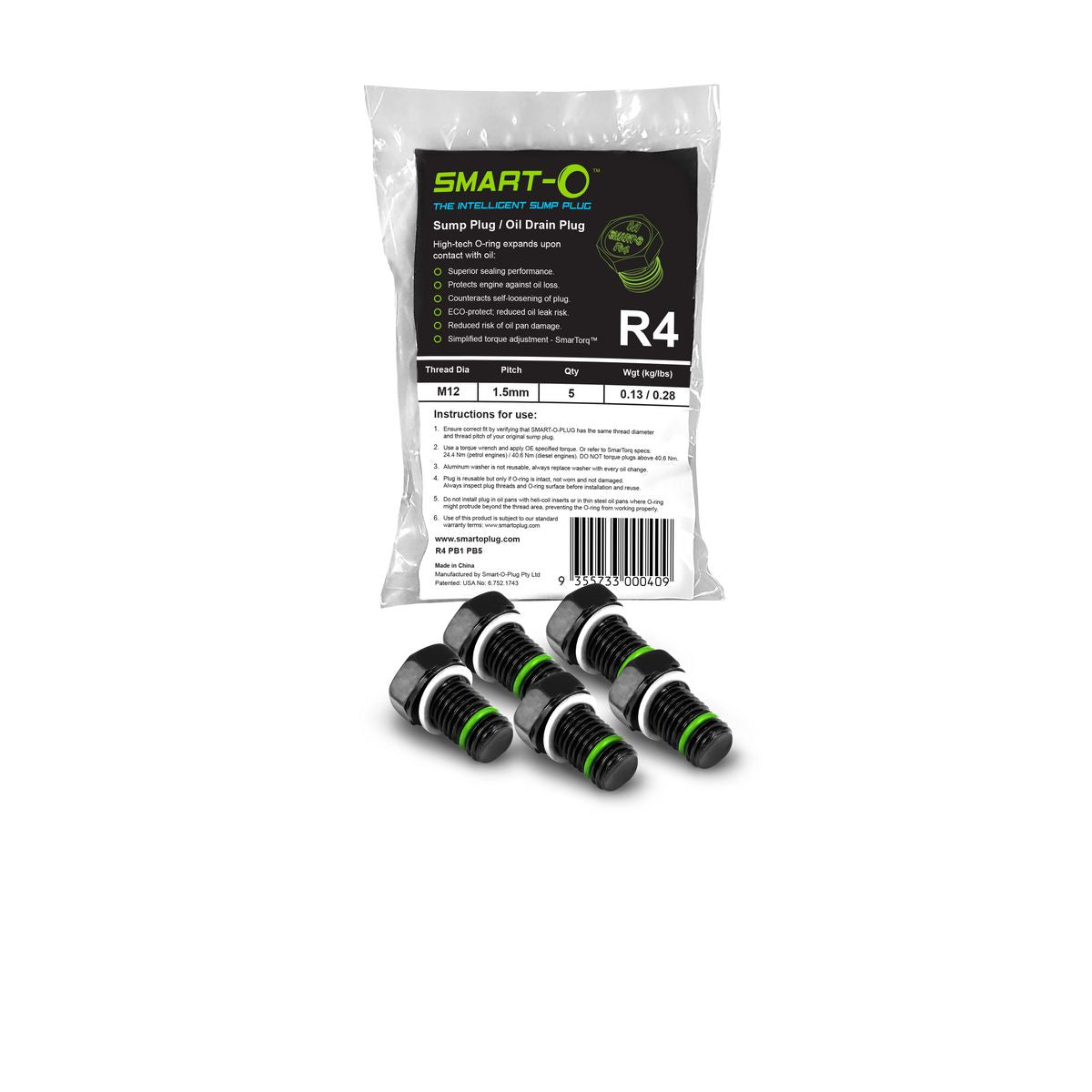 Smart-O Sump Plug Bulk 5 Pack R4PB1PB5