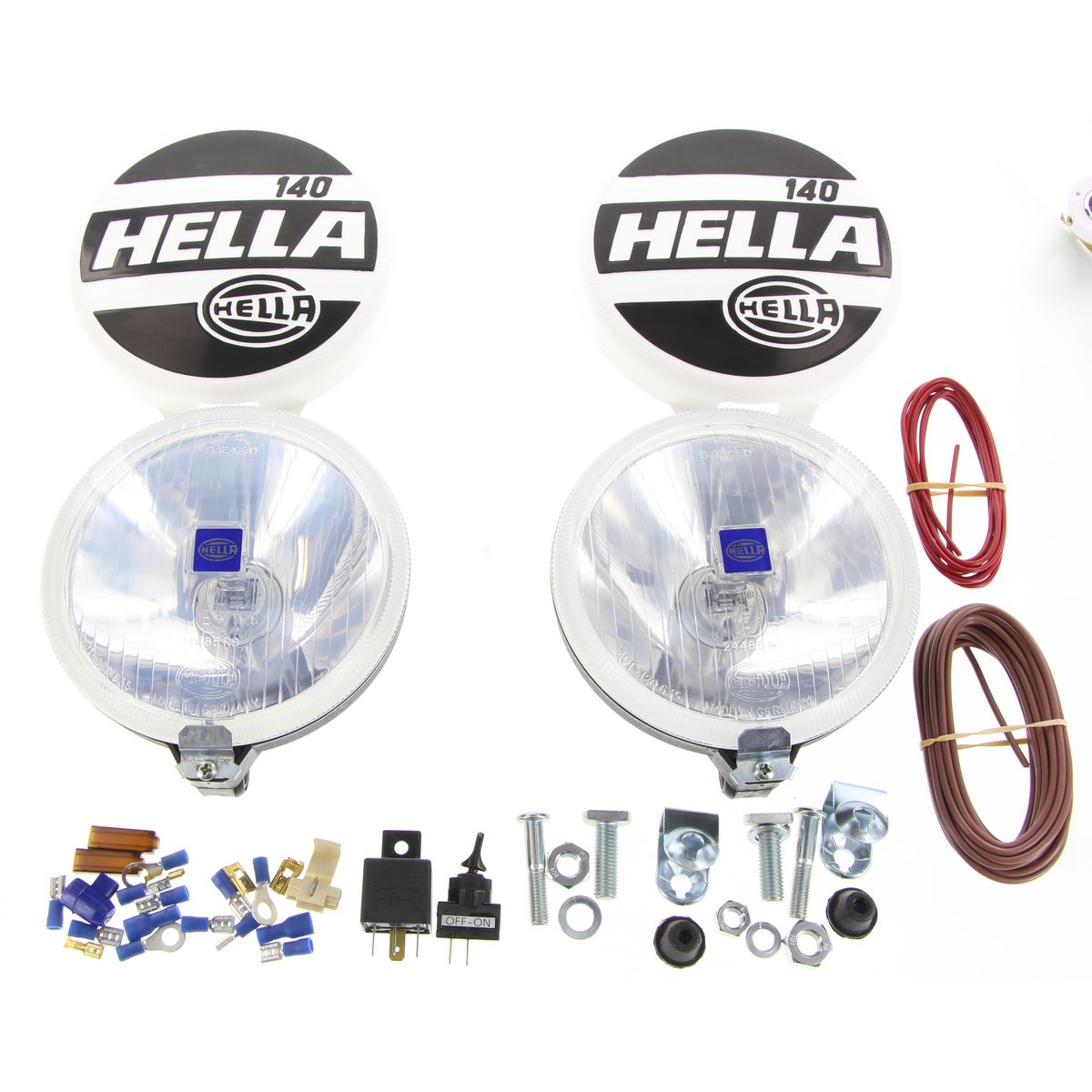 Hella Halogen Driving Light Round 12V Flood Beam - 100W Kit 5625/100