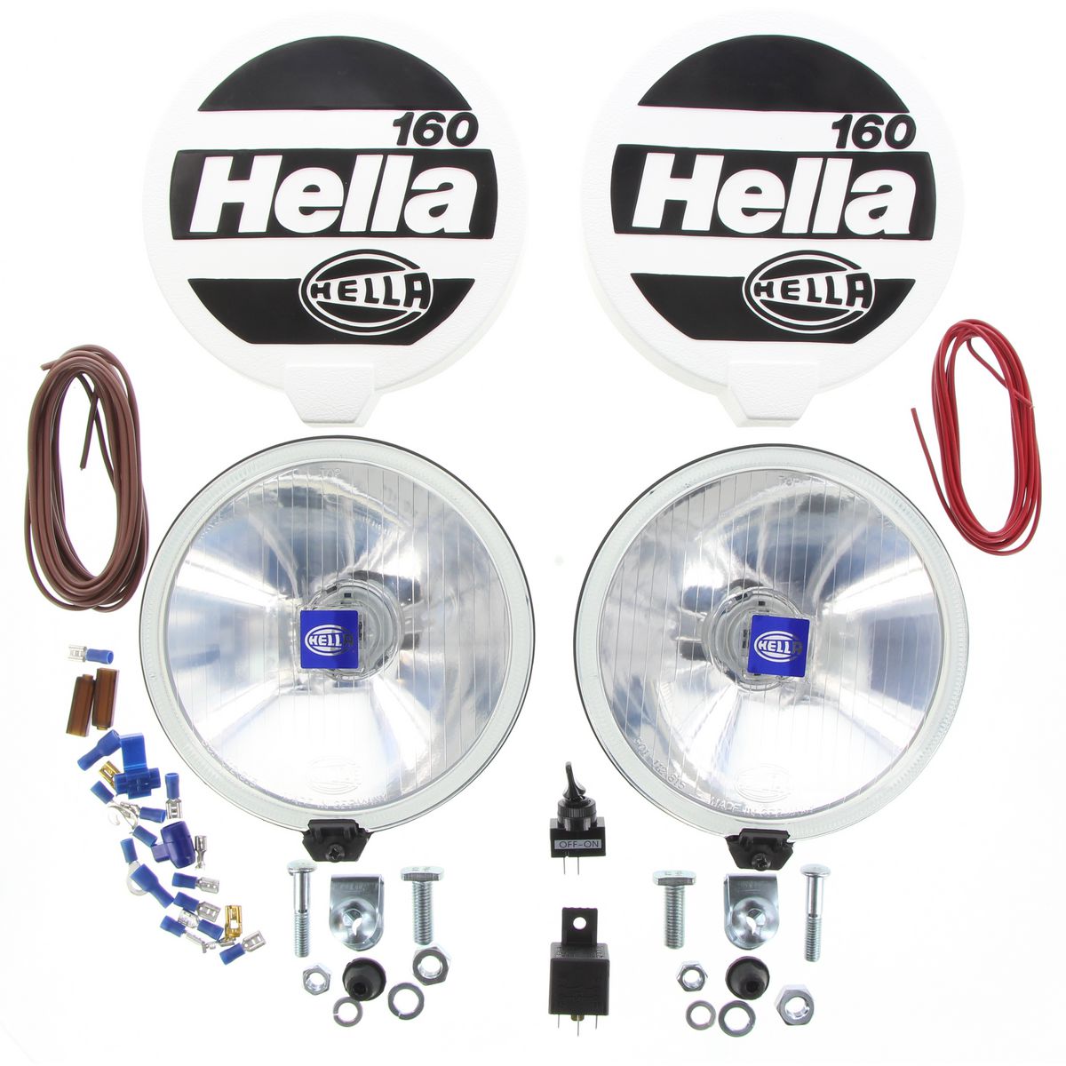 HELLA Halogen Driving Light Round 12V Flood Beam - 100W Kit 5623/100