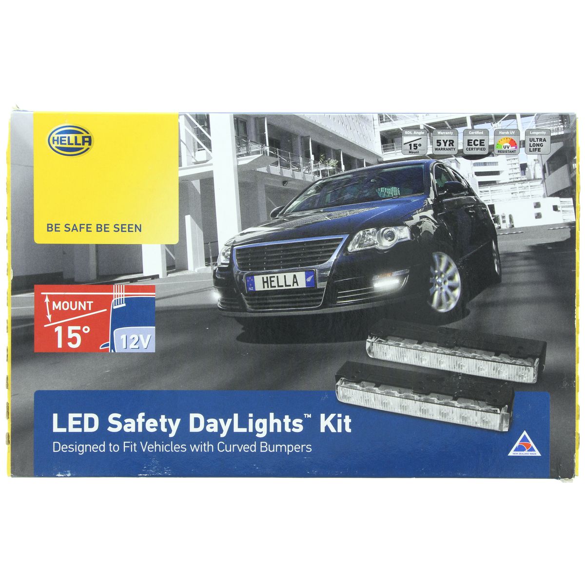 Hella 12V Day Time Running Light LED Rectangle Kit 5630