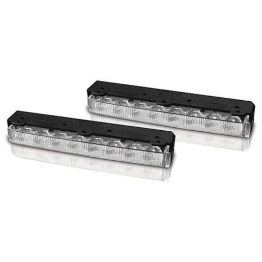 Hella Led Daytime Running Light Kit 12V - 2 Led Lights, Mounting Brackets, C/O Relay 5631