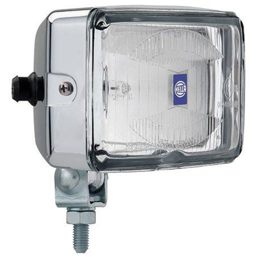 Hella Halogen Driving Light Rectangle 12V Flood Beam - Each 1309CHROME