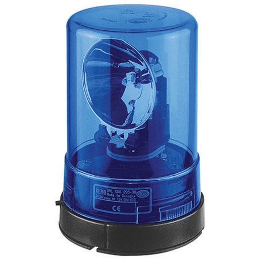 HELLA Halogen Beacon Blue 24V Permanent Mount 1703