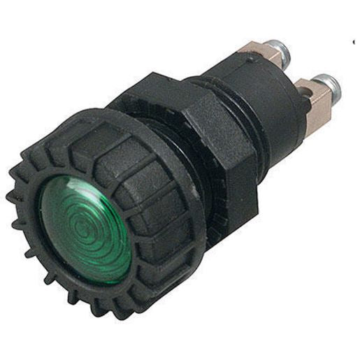 HELLA Pilot Light Incandescent Green 12V Blade Terminals 2713