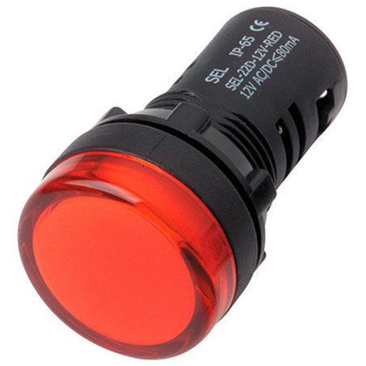 Hella 12V Pilot Light LED Red Screw On Terminals 2716