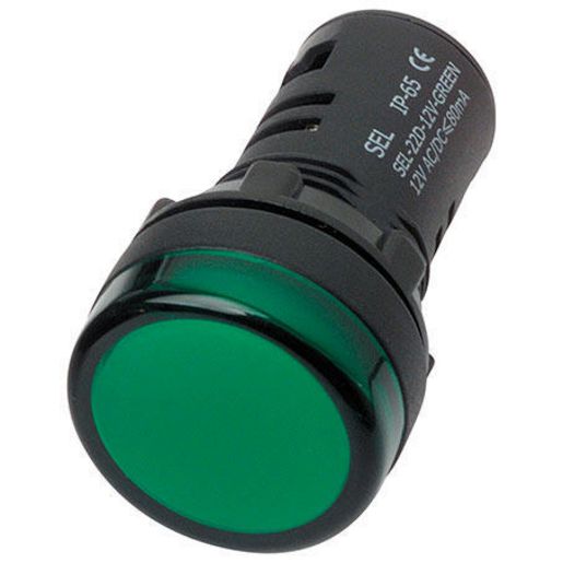 Hella Pilot Light LED Green 12V Screw On Terminals 2717