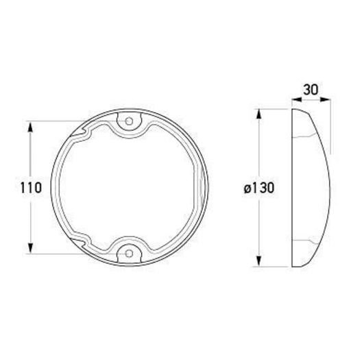 HELLA Euroled Touch Red/Wht Blk Cvr 2JA959950111