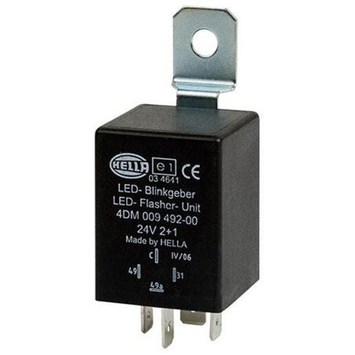 Hella Flasher Relay 24V Electronic 128W (Max) - 4 Terminals 3037