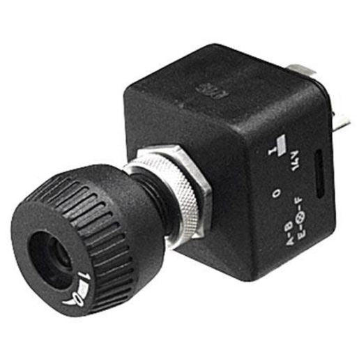 HELLA Rotary Switch On - Off - SPST 12V Multi Colour Illumination Lenses (Contacts Rated 15A @ 12V) 4022