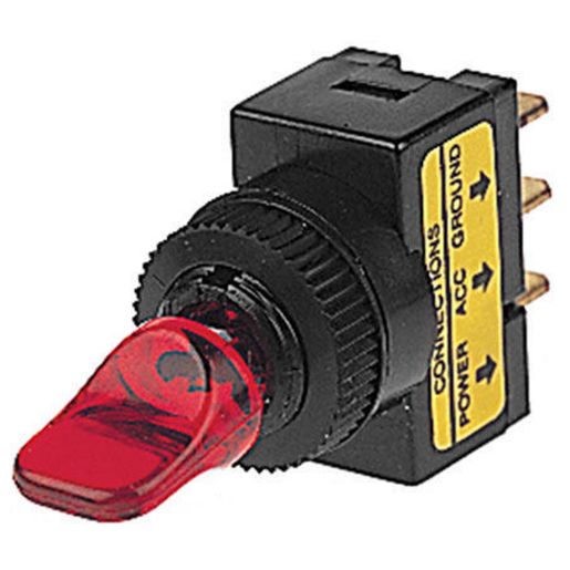 Hella Toggle Switch On/Off Spst 12V Red Illuminated (Contacts Rated 20A @ 12V) 4421