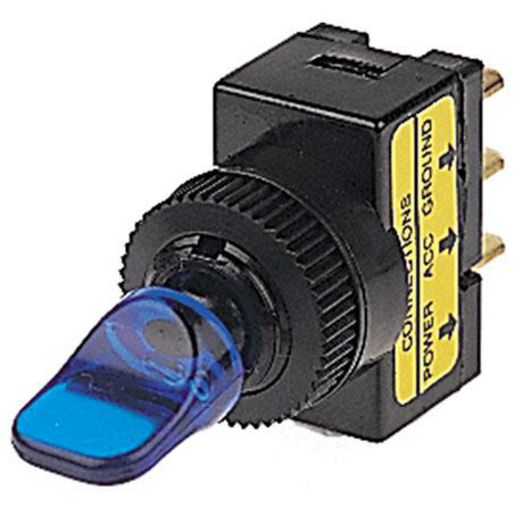 Hella Rocker Switch On/Off Spst 12V Blue Illuminated (Contacts Rated 20A @ 12V) 4423