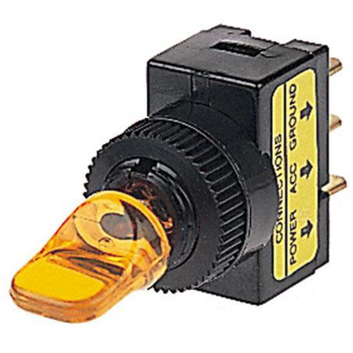 Hella Rocker Switch On/Off Spst 12V Amber Illuminated (Contacts Rated 20A @ 12V) 4424