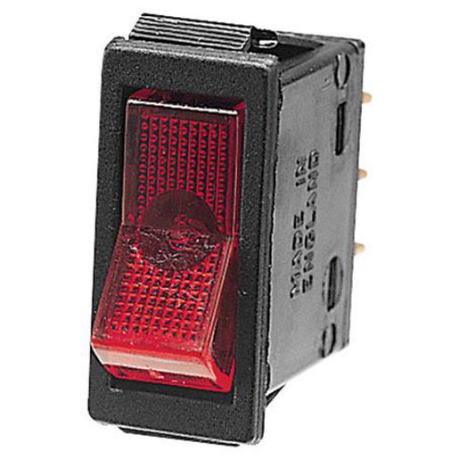 Hella Rocker Switch On/Off Spst 12V Red Illuminated (Contacts Rated 16A @ 12V) 4427