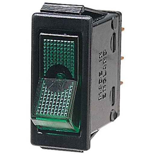 Hella Toggle Switch On/Off Spst 12V Green Illuminated (Contacts Rated 16A @ 12V) 4428