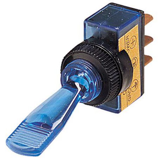 Hella Rocker Switch On/Off Spst 12V Blue Illuminated (Contacts Rated 10A @ 12V) 4436