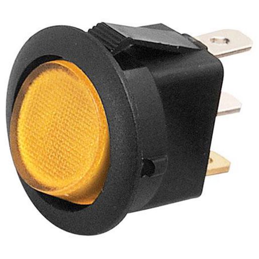 Hella Rocker Switch On/Off Spst 12V Amber Illuminated (Contacts Rated 10A @ 12V) 4445