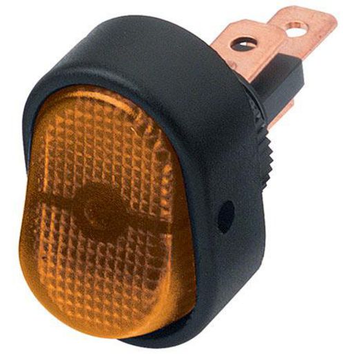 Hella Rocker Switch On/Off Spst 12V Amber Illuminated (Contacts Rated 16A @ 12V) 4471