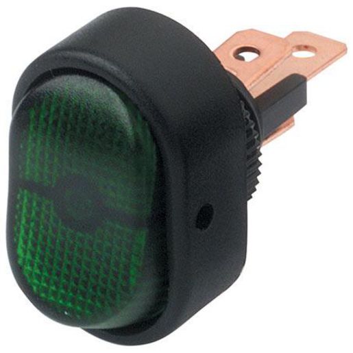 Hella Push/Pull Switch On/Off Spst 12V Green Illuminated (Contacts Rated 16A @ 12V) 4473