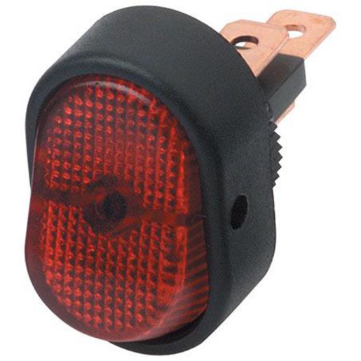 Hella Rocker Switch On/Off Spst 12V Red Illuminated (Contacts Rated 16A @ 12V) 4474