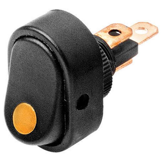 Hella Rocker Switch On/Off Spst 12V Amber Illuminated (Contacts Rated 16A @ 12V) 4476