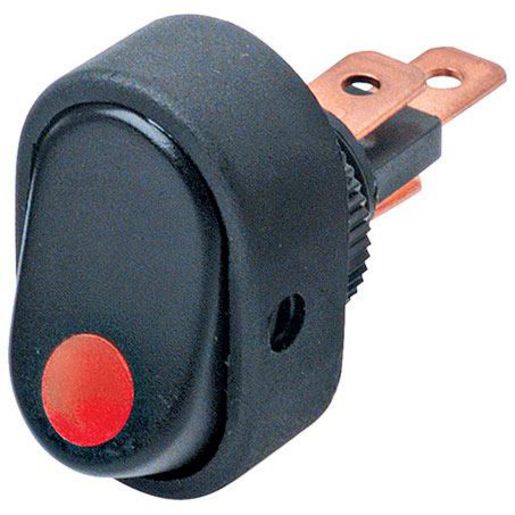 Hella Rocker Switch On/Off Spst 12V Red Illuminated (Contacts Rated 16A @ 12V) 4478