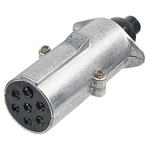 Hella Trailer Plug 7 Pin Round Large - Metal 4908