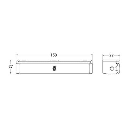 Hella Daytime Running Light LED 12V Rectangle 5636