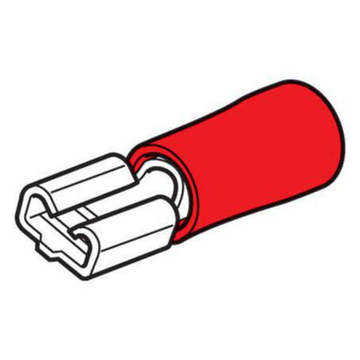 Hella Crimp Terminal Female Blade Red Terminal Entry 6.3Mm Vinyl 18 Pce 8200