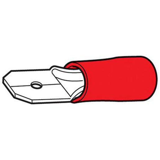 Hella Crimp Terminal Male Blade Red Terminal Entry 6.3Mm Vinyl 14 Pce 8213