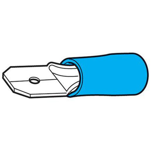 Hella Crimp Terminal Male Blade Blue Terminal Entry 6.3Mm Vinyl 14 Pce 8214