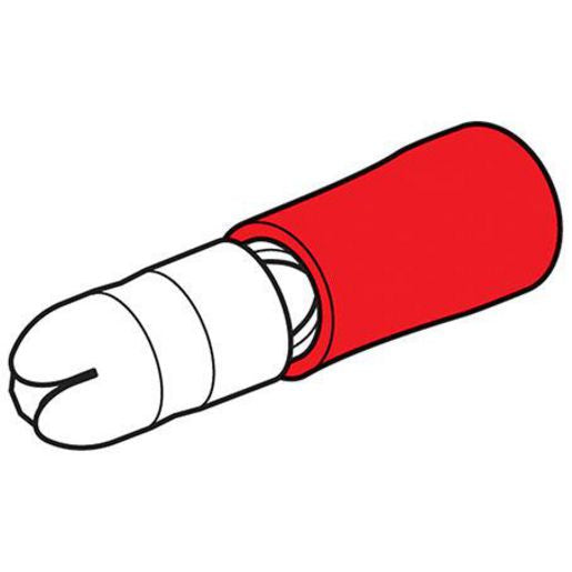 Hella Crimp Terminal Male Bullet Red 3mm Vinyl 14 Pce 8220
