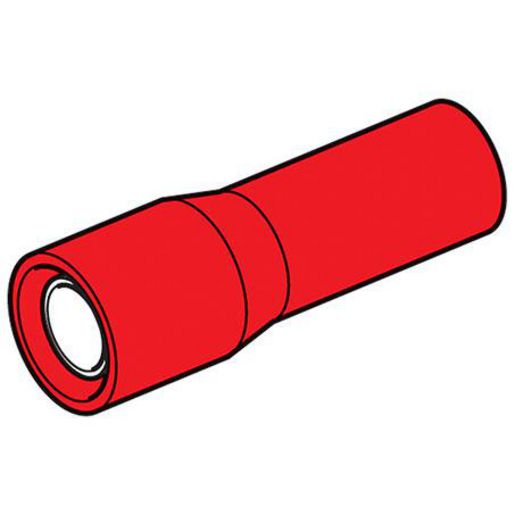 Hella Crimp Terminal Female Bullet Red 3Mm Vinyl 12 Pce 8222