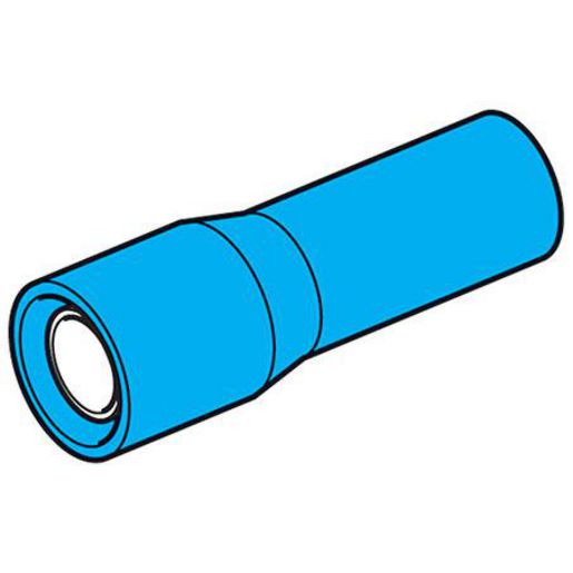 Hella Crimp Terminal Female Bullet Blue 4Mm Vinyl 11 Pce 8223