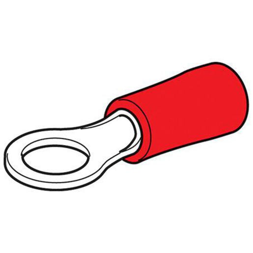 Hella Crimp Terminal Ring Red Id 4.3Mm Vinyl 25 Pce 8240