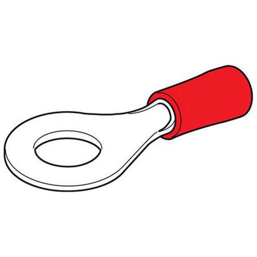 Hella Crimp Terminal Ring Red Id 6.3Mm Vinyl 16 Pce 8242