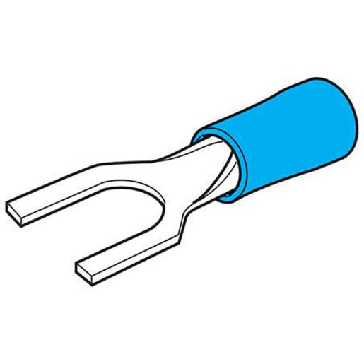Hella Crimp Terminal Fork Blue 5.0Mm Vinyl 21 Pce 8263