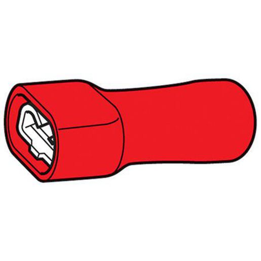 Hella Crimp Terminal Female Blade Red Terminal Entry 6.3mm Vinyl 100 Pce 8504