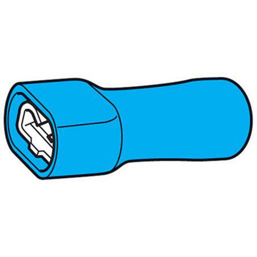 Hella Crimp Terminal Female Blade Blue Terminal Entry 6.3mm Vinyl 100 Pce 8505