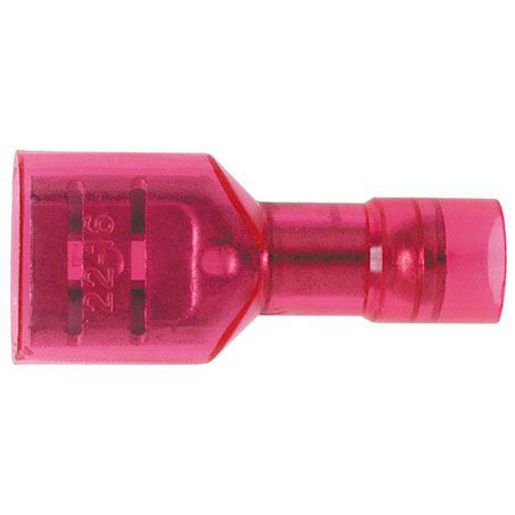 Hella Crimp Terminal Female Blade Red Terminal Entry 6.3mm Vinyl 100 Pce 8506