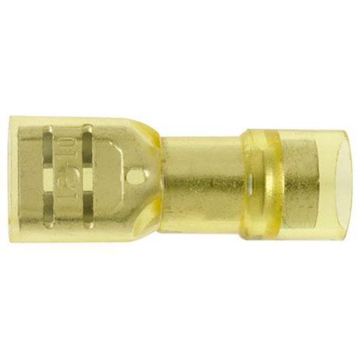Hella Crimp Terminal Female Blade Yellow Terminal Entry 6.3mm Vinyl 50 Pce 8508