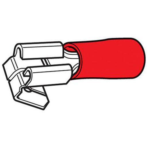 Hella Crimp Terminal 2 Way Male/Female Blade Red Terminal Entry 6.3Mm Vinyl 100 Pce 8510