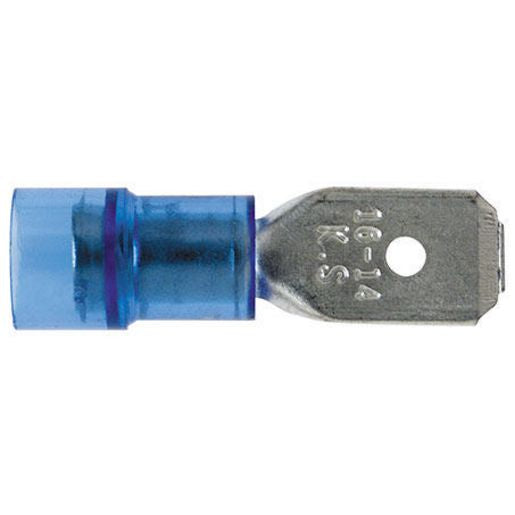 Hella Crimp Terminal Male Blade Blue Terminal Entry 6.3Mm Vinyl 100 Pce 8518