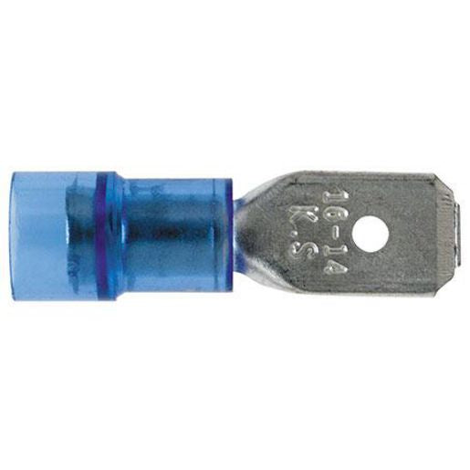 Hella Crimp Terminal Male Blade Blue Terminal Entry 6.3Mm Vinyl 100 Pce 8518