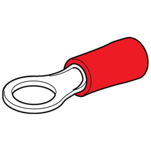 Hella Crimp Terminal Ring Red Id 5mm Vinyl 100 Pce 8541