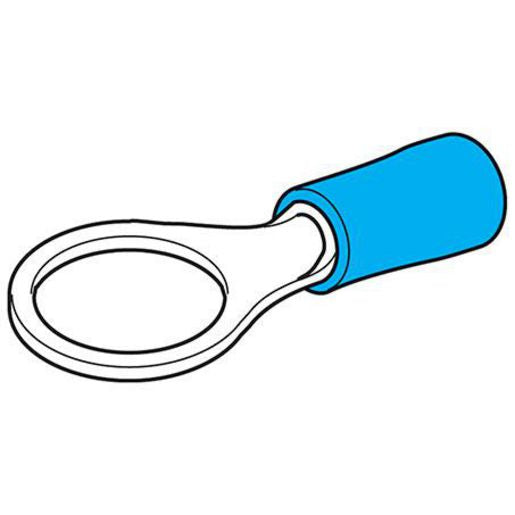 Hella Crimp Terminal Ring Blue Id 8.4Mm Vinyl 100 Pce 8545