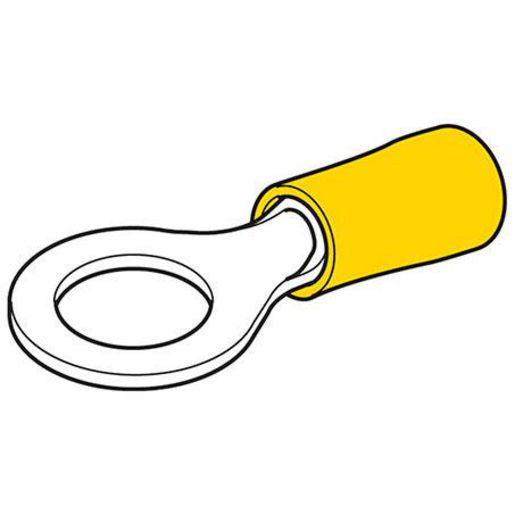 Hella Crimp Terminal Ring Yellow Id 8.4mm Vinyl - Pack Of 50 8547