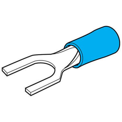 Hella Crimp Terminal Spade Blue Terminal Entry 5Mm Vinyl 100 Pce 8563